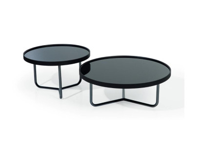 Table Set 2x Coffee table Side table Designer Living room table Tables
